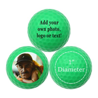 Personalized Green Blacklight Golf Balls - Add Your Logo or Text (Black Light Green)