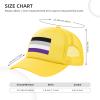 Asexual Pride Flag LGBTQ Solid Mesh Baseball Cap Exudes Charm view 4
