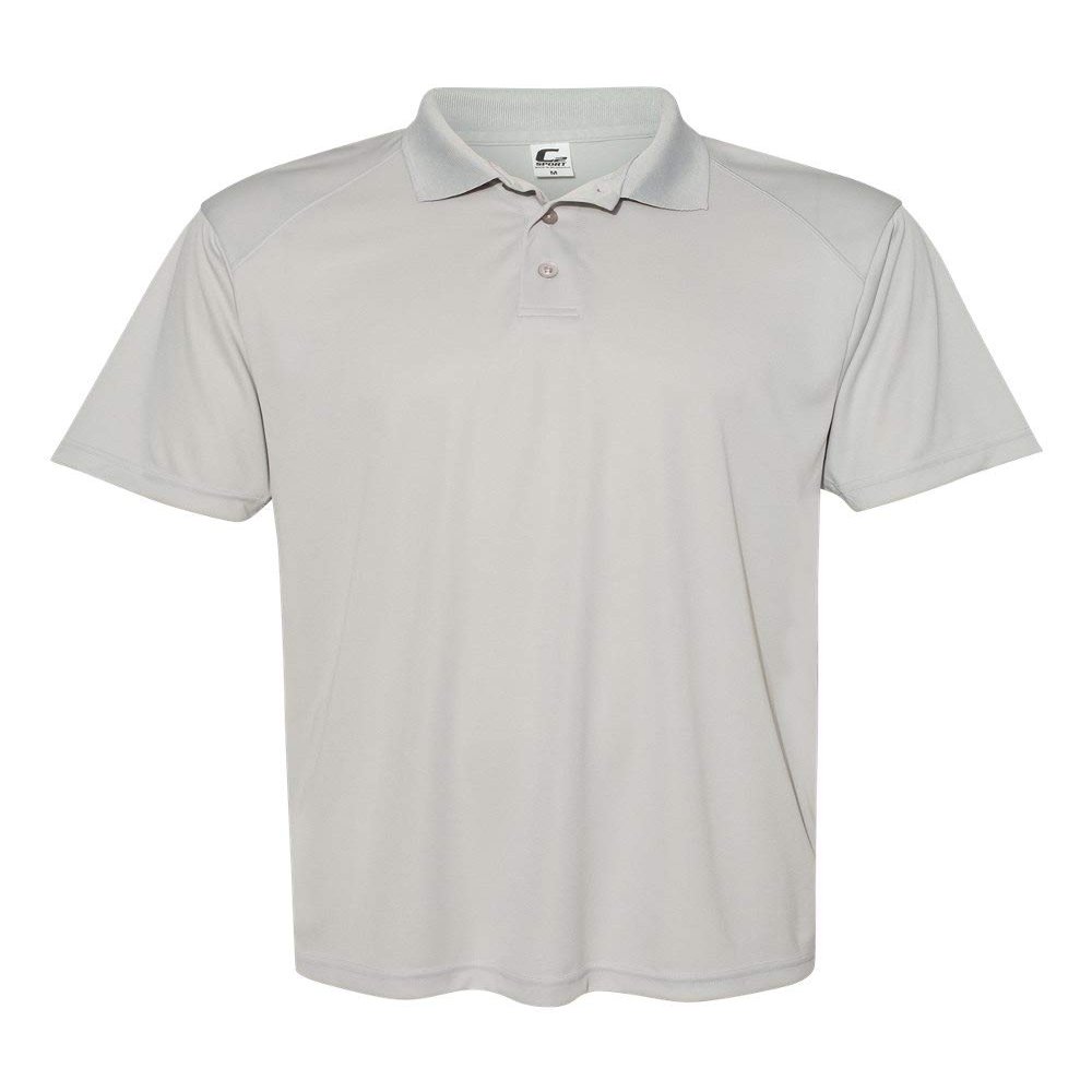 C2 Sport Mens Utility Polo, M, Silver