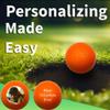 GBM Personalized Orange Blacklight Golf Balls, Set of 12 - Add Photo, Logo or Text view 3