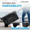58 Quart Wheeled Cooler - 1 Person Portable Ice Chest with Wheels. Ideal for Camping, Fishing, Beach and Outdoor Activities - Insulated with Large Capacity, Durable and Bear Proof view 2