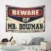 Abipuir Outdoor Bar Accessories Decor Beware Of Mr. Bowman Tapestry Stuff For Boys Room Tapestry Funny (Size : 100X150CM) view 4