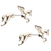 20GA Stainless Steel Pegasus Fake Taper Earrings, Sold as a Pair (Gold Tone) view 1