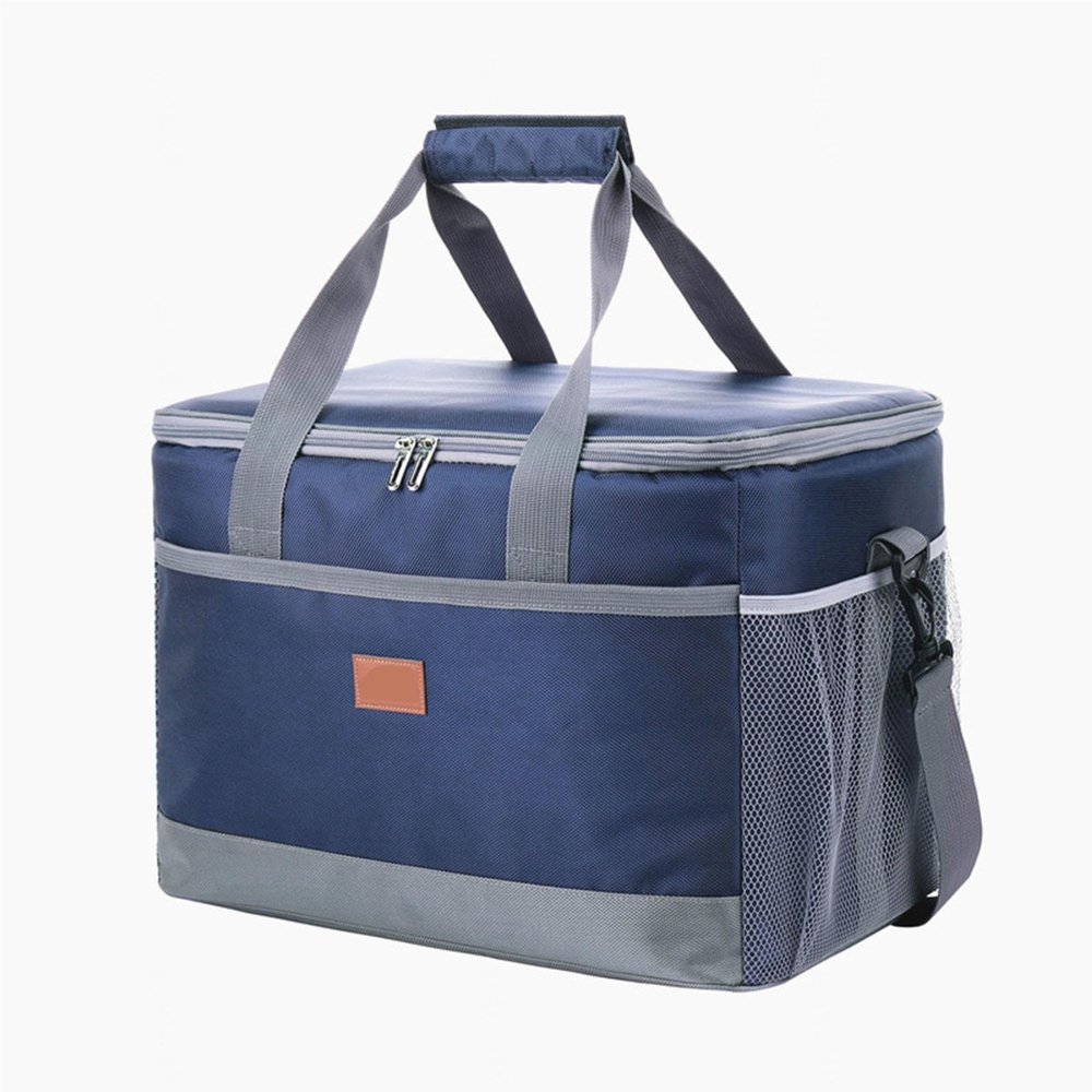 VIDECOR 30L Insulated Cooler Bag Collapsible Waterproof with Hard Liner Suit for Shopping Picnic Camping Beach Hiking Cooler,Blue