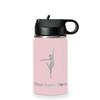 LaserGram Personalized Water Bottle, Dancing Girl, Stainless Steel Double Wall Vacuum Insulated with Flip Top Straw, Custom Engraved Gift (12oz / 335ml Pink)