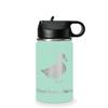 LaserGram Personalized Water Bottle, Duck, Stainless Steel Double Wall Vacuum Insulated with Flip Top Straw, Custom Engraved Gift (12oz / 335ml Teal) view 1