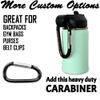 LaserGram Personalized Water Bottle, Duck, Stainless Steel Double Wall Vacuum Insulated with Flip Top Straw, Custom Engraved Gift (12oz / 335ml Teal) view 4