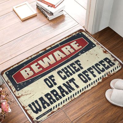 Porch Rugs Outdoor Beware of Chief Warrant Officer Doormat Doormat Fall Cool Rugs (Size : 40X60CM)