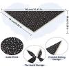 AWAYTR 3Pcs Hair Bandanas Head Kerchief for Women Girls Tie-Back Boho Hair Scarf Headband Bandana Triangle Head Scarf (Flower - White/Pink/Black) view 2