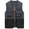 CJQJPNZ Color Matching Vest for Men, Waterproof and Tactical 8828 gray9 XS view 1
