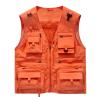 CJQJPNZ Tactical Hiking Vest for Men with Mesh and Multiple Pockets, Perfect for Fishing Orange XL view 1