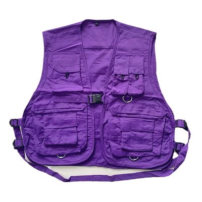 CJQJPNZ Tactical Vest for Fishing, Camping, and Traveling, Suitable for Men and Women Purple S