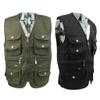 CJQJPNZ Outdoor Fishing Vest with Multiple Pockets for Travel and Photography Army EN8 XXL view 2