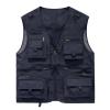 CJQJPNZ Tactical Hiking Vest for Men with Mesh and Multiple Pockets, Perfect for Fishing Blue 4XL view 1