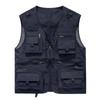 CJQJPNZ Tactical Hiking Vest for Men with Mesh and Multiple Pockets, Perfect for Fishing Blue 3XL