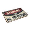 Dsoluuing Outdoor Mats for Front Door Beware of Mr. Hutchinson Rug Personalized Welcome Mat Funny Gifts for Boss (Size : 40X60CM) view 2