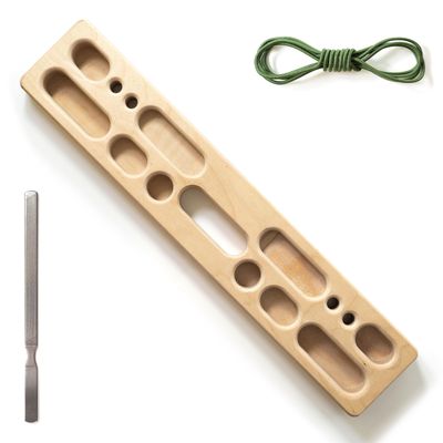 McEtt Rock Climbing Hangboard Portable Finger Grip Trainer with File