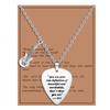 COTATI Quotes Guitar Pick Necklace Outfits Jewelry Accessories Inspired Fans Gift Merch (You are your own definition of beautiful and worthwhile) view 1