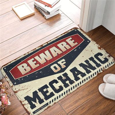 Home Entrance Decor Beware of Mechanic Rug Gamers Accessories Welcome-Ish Front Door Sign (Size : 50X80CM)