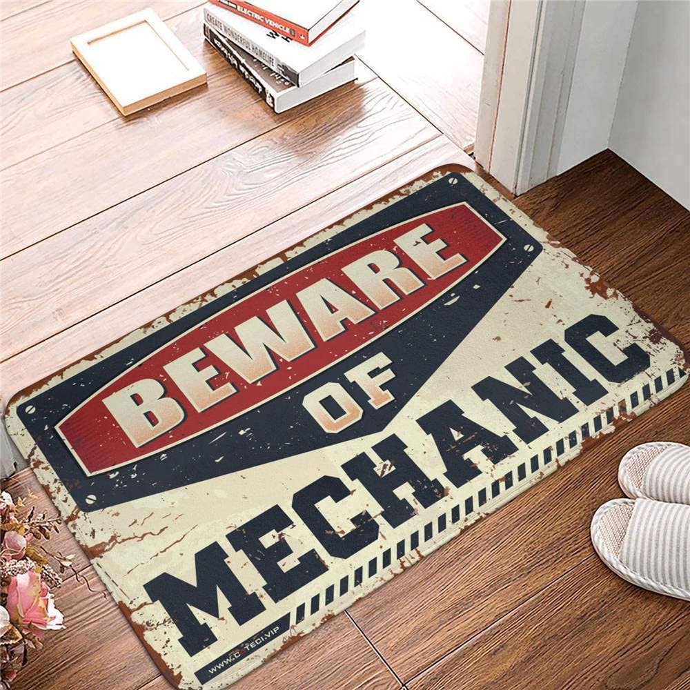 Home Entrance Decor Beware of Mechanic Rug Gamers Accessories Welcome-Ish Front Door Sign (Size : 50X80CM)