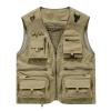 CJQJPNZ Tactical Hiking Vest for Men with Mesh and Multiple Pockets, Perfect for Fishing Khaki XL view 1