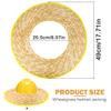 LNQ LUNIQI Wheat Straw Hard Hat Sun Shade Extension - Full Coverage Sun Protection for Safety Helmets, Ideal for Workers (50cm) view 2