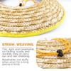 LNQ LUNIQI Wheat Straw Hard Hat Sun Shade Extension - Full Coverage Sun Protection for Safety Helmets, Ideal for Workers (50cm) view 3