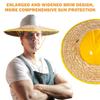 LNQ LUNIQI Wheat Straw Hard Hat Sun Shade Extension - Full Coverage Sun Protection for Safety Helmets, Ideal for Workers (50cm) view 4