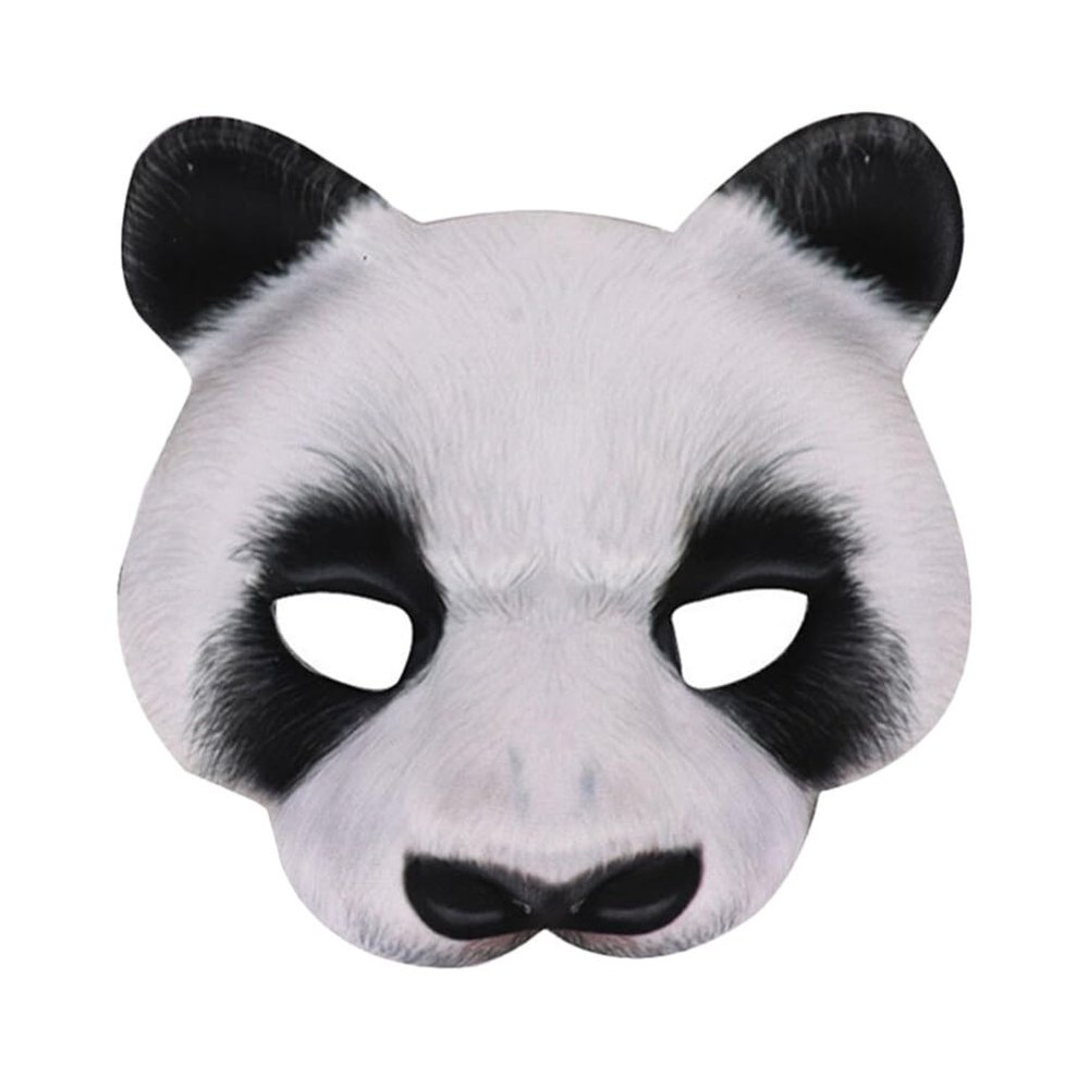 Holibanna Panda Mask for Halloween Cosplay Eva Animal Masquerade Mask for Adults Costume Accessory for Halloween Parties Clubs and Festivals