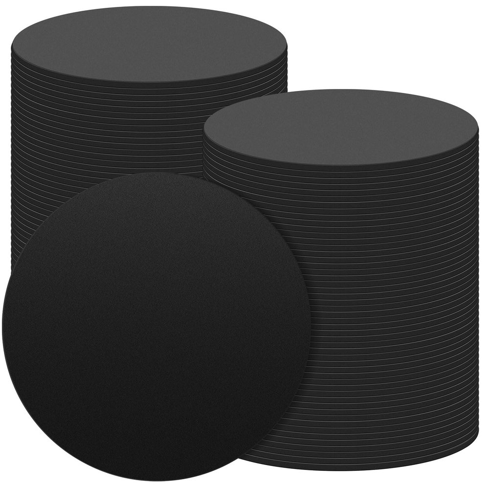 Frienda 100 Pcs Pool Table Leveling Kit Billiard Pool Table Leg Shims 3" Diameter 0.06'' Thickness Rubber Levelers Pads for Furniture, Black
