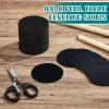 Frienda 100 Pcs Pool Table Leveling Kit Billiard Pool Table Leg Shims 3" Diameter 0.06'' Thickness Rubber Levelers Pads for Furniture, Black view 3