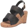 EVANS Women's Extra Wide FIT Milly Wedge, Black, 8 view 1