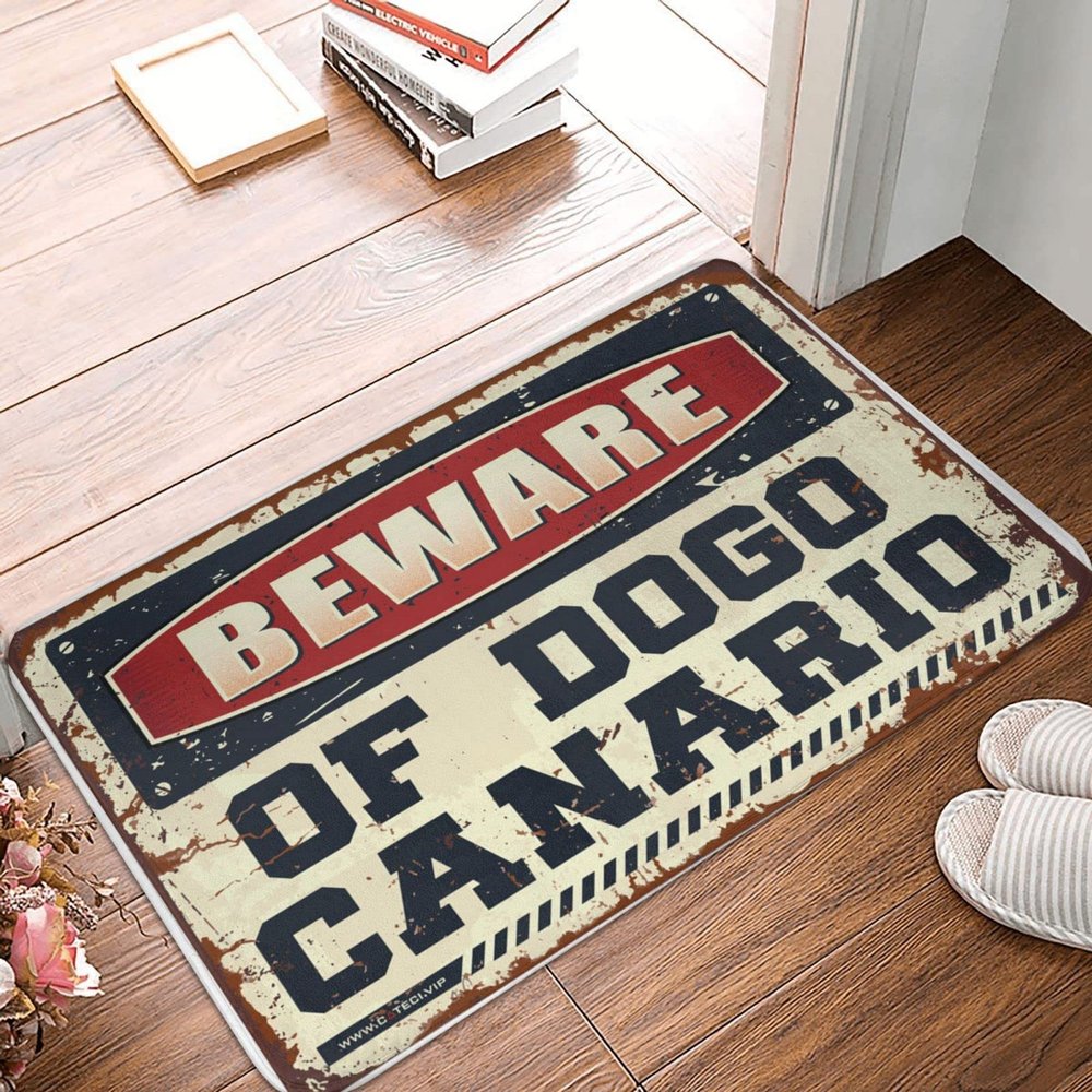 Porch Rugs Outdoor Beware of Dogo Canario Doormat Doormat Fall Cool Rugs (Size : 50X80CM)