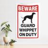 Abipuir Outdoor Bar Accessories Decor Beware! Guard Whippet On Duty Tapestry Stuff For Boys Room Tapestry Funny (Size : 75X100CM)