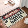 Dsoluuing Outdoor Mats for Front Door Beware of Savannah Monitor Doormat Personalized Welcome Mat Funny Gifts for Boss (Size : 40X60CM) view 1