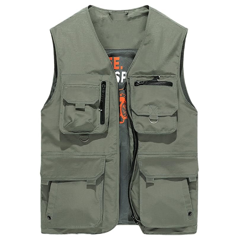 CJQJPNZ Color Matching Vest for Men, Waterproof and Tactical 8828 EN8 XL