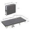 Lightweight Camping Cot with Mattress for Adults - Portable Folding Sleeping Cot - Office Bed with Wheels for Office Rest, Accompany, Take A Nap, and Sleep (Blue,23.62"X70.87"X9.45") view 2