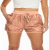PESION Sequin Rave Glitter Shorts for Women - High Elastic Waist, Straight Leg, Solid Glitter Party Clubwear Night-Out Shorts, Champagne, XX-Large view 2