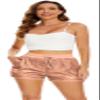 PESION Sequin Rave Glitter Shorts for Women - High Elastic Waist, Straight Leg, Solid Glitter Party Clubwear Night-Out Shorts, Champagne, XX-Large view 3