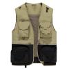 CJQJPNZ Color Matching Vest for Men, Waterproof and Tactical 8829 Khaki XS view 1