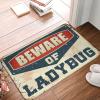 Door Mat Funny Outdoor Beware of Ladybug Rug Bathroom Mat Set Doormat Indoor Entrance (Size : 50X80CM) view 1