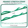 Abiarst Stretching Strap Yoga Straps for Physical Therapy, 10 Loops Non-Elastic Stretch Band for Pilates, Flexibility, Exercise and Gymnastics (Green) view 3