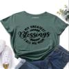ALBVLE Women's T-Shirt Plant & Slogan Graphic Tee T-Shirt for Women (Color : Dark Green, Size : Large) view 1
