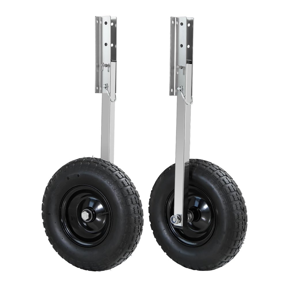 Migoda Premium Boat Launching Wheels, 12" Transom Launching Wheel with 600lbs Loading Capacity, Jon Wheels for Inflatable & Aluminum Boats, Quickly Install with 2 PCS Quick Release Pins