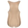 Linjinx Sissy Men's Sleeveless High Cut Thong Bodysuit Leotard Crossdresser One Piece Nightwear Brown Medium view 4