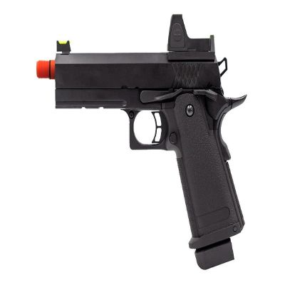 Goldenball Raven 1911 Airsoft Pistol 4.3 Hi Capa w/Red Dot - Black