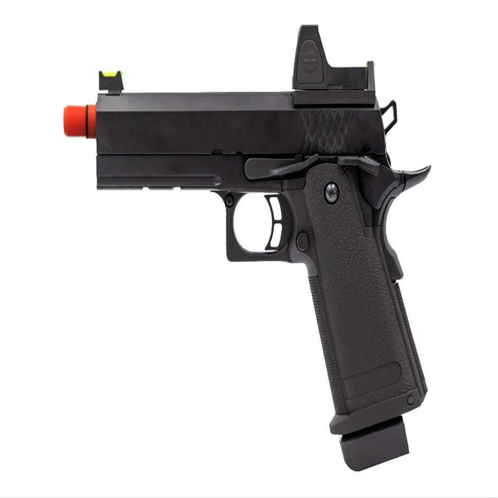 Goldenball Raven 1911 Airsoft Pistol 4.3 Hi Capa w/Red Dot - Black
