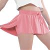 EXARUS 3 Pack Girls Shorts Butterfly Flowy Athletic Skort Dance Cheer Outfits Teen Running Skirts Preppy Tennis 2 in 1 Flutter Gym Kids Tween Clothes Blue Pink Green 8Y view 3