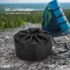Natudeco AOTU 8pcs Cookware Set Portable Travel Outdoor Cooking Set Lightweight Camping Hiking Cookware Set Durable Picnic Bowl Pot Pan Set view 4