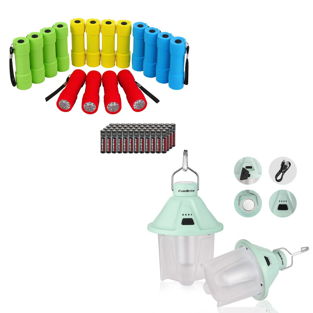 EverBrite 16-Pack Mini LED Flashlight Set 450LM Camping Lantern